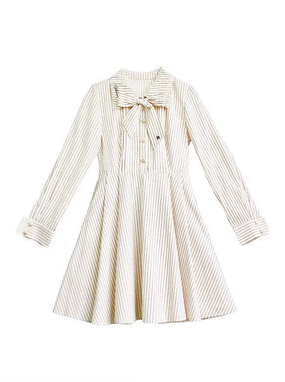 ストライプバッジシャツベストドレス+ナイト+ドレス刺繍マジックスーツ