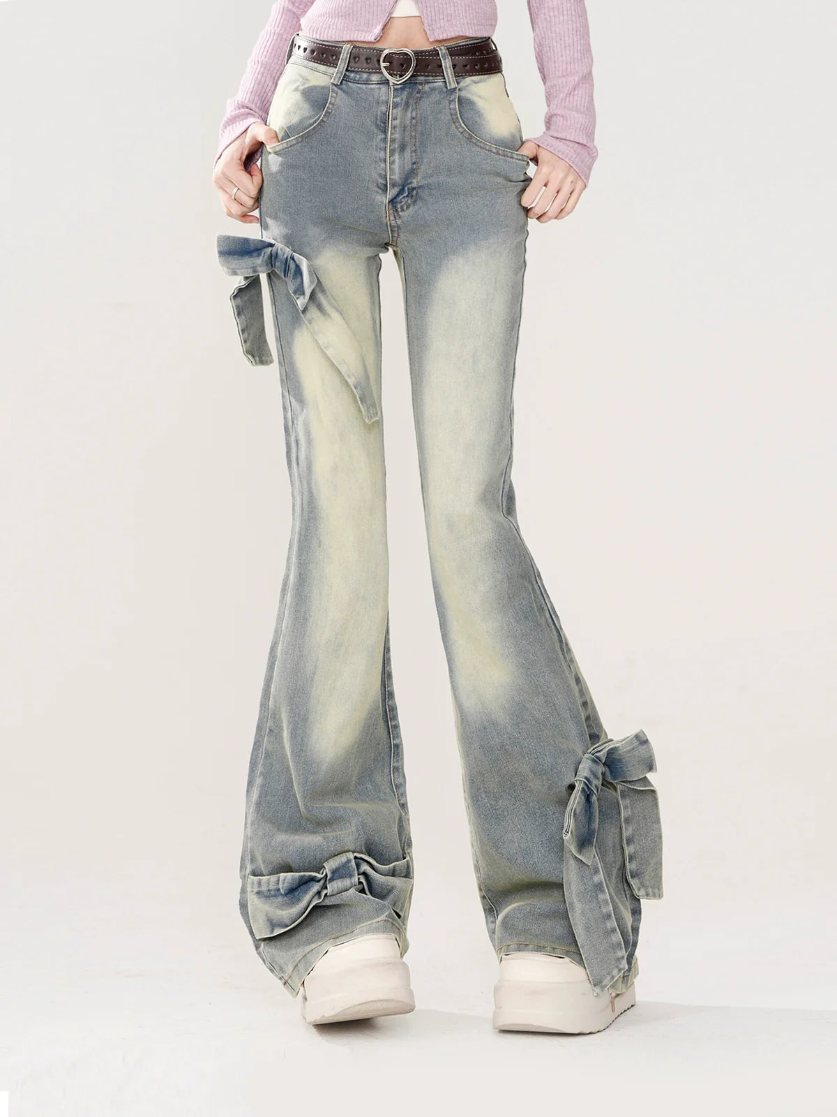 Ribbon Light Slim Design Denim Blue