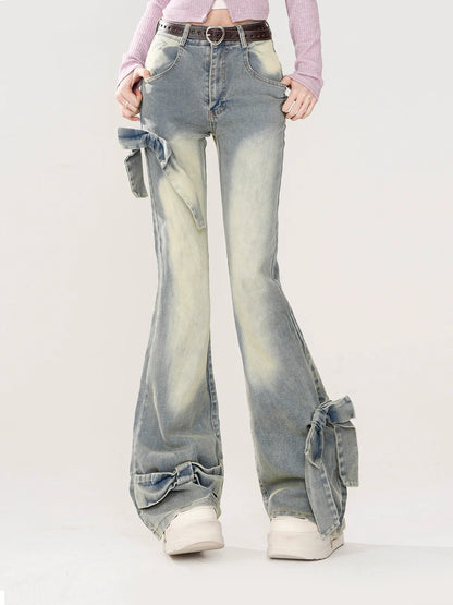 Ribbon Light Slim Design Denim Blue