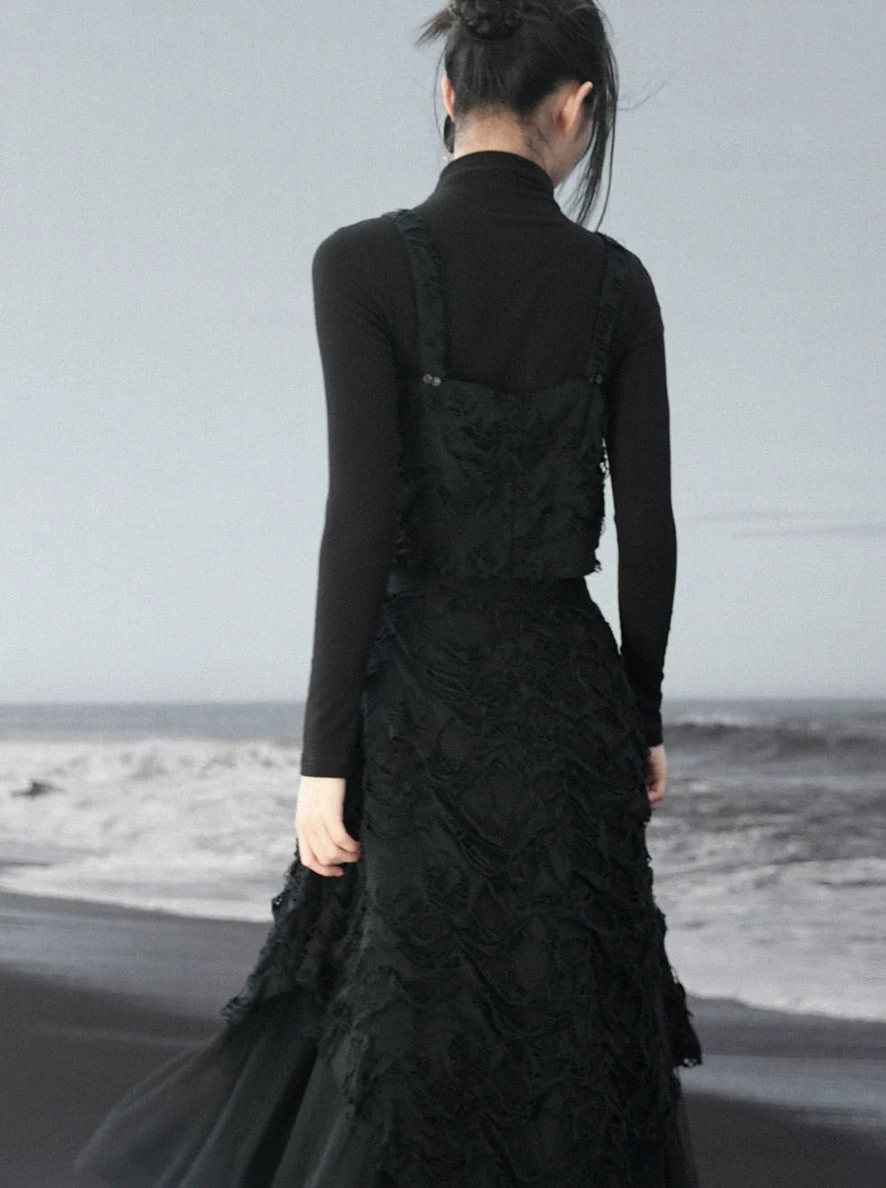 Camisole Hole Knit Dark