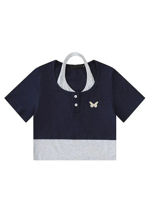 Retro Tops Piece Slim Design Two American