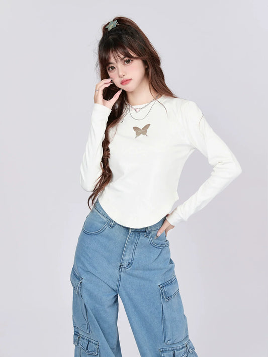 Metall One Butterfly Point Top Kurz Klein