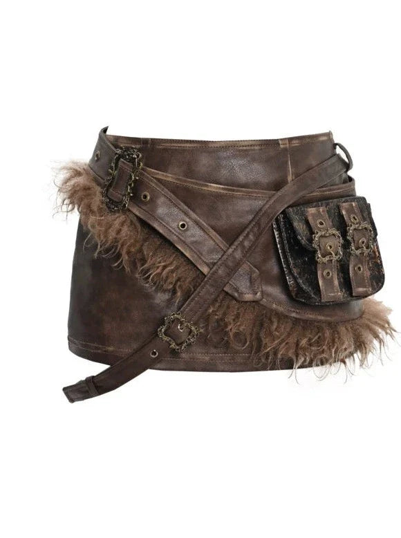 Kurzer Rock Retro Gürteltasche Osh