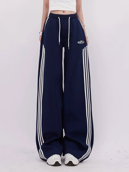 Dark Royal Weite Hose Casual