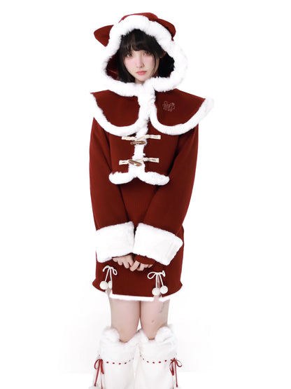 Nyar Story Court Mantoner Leg Warmer + Off -Shoulder Dress