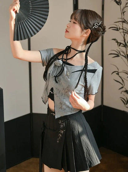 チャイナプリーツスカート