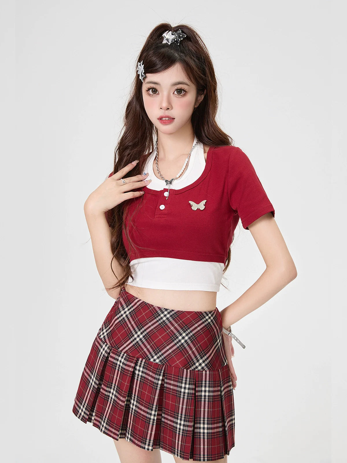 Retro Tops Piece Slim Design Two American