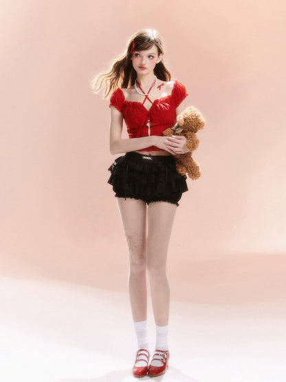 French Sweet Top Schnürung