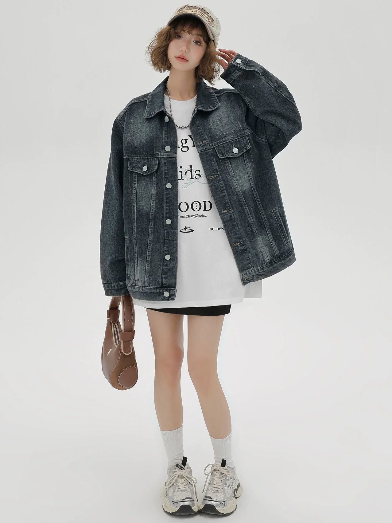 Amerikanische Jacke waschen nostalgischen Denim lose Retro