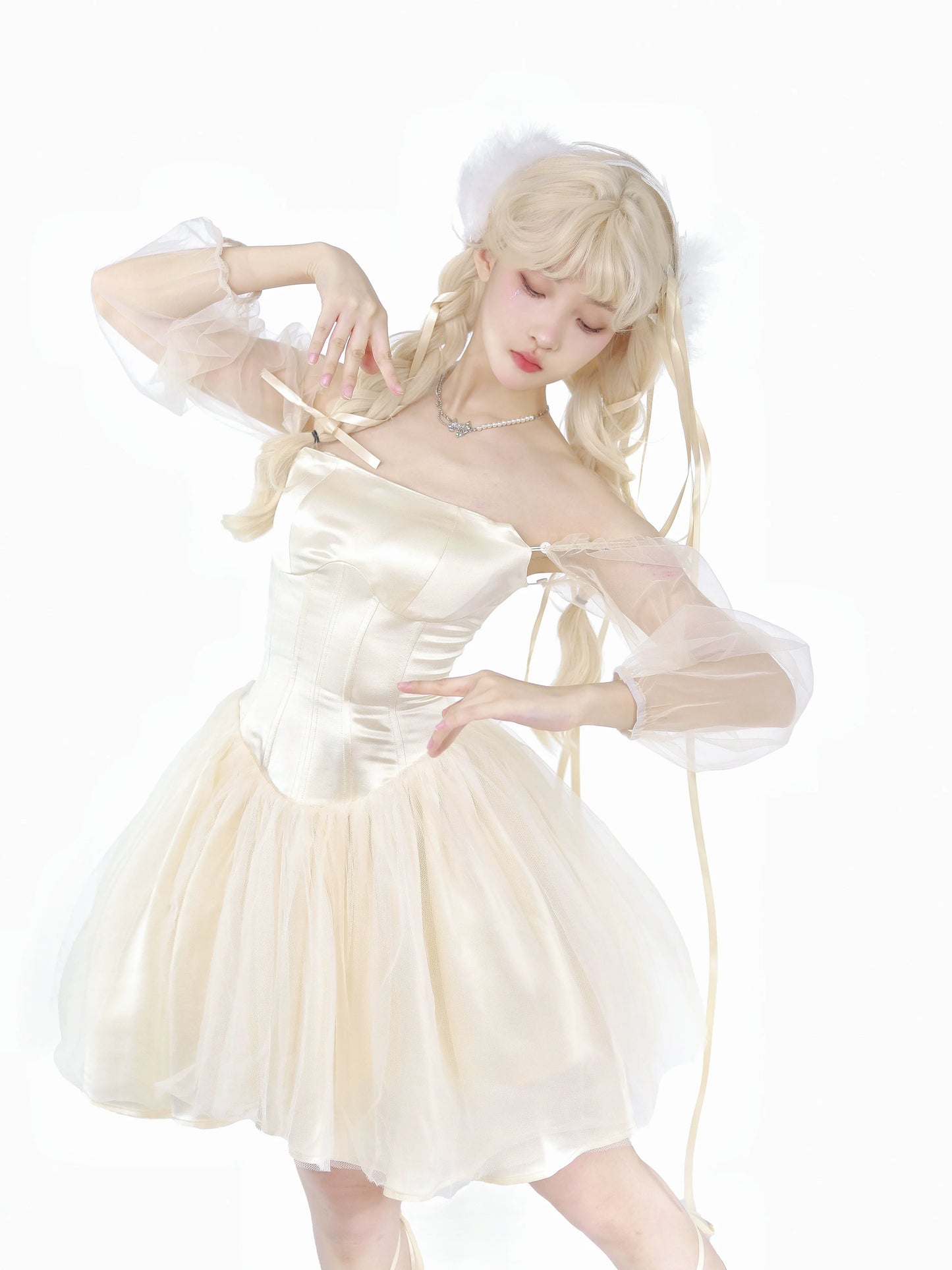 Fishbone Fairy Mesh Dress Waist