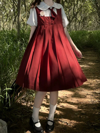 Abzeichen Rotes Kleid Emblem Hosenträger Krawatte Burgund