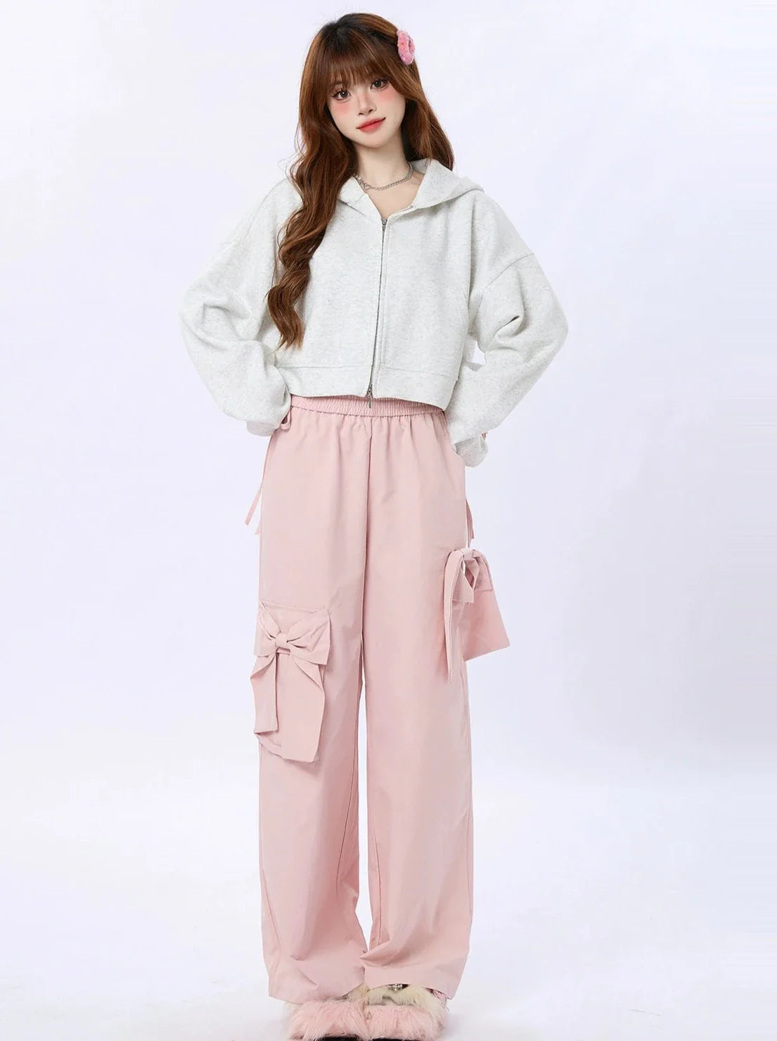 Hoodie Milky Short Spring Sweet