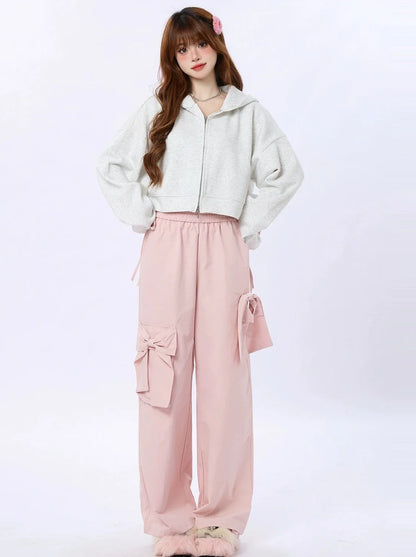 Hoodie Milky Short Spring Sweet