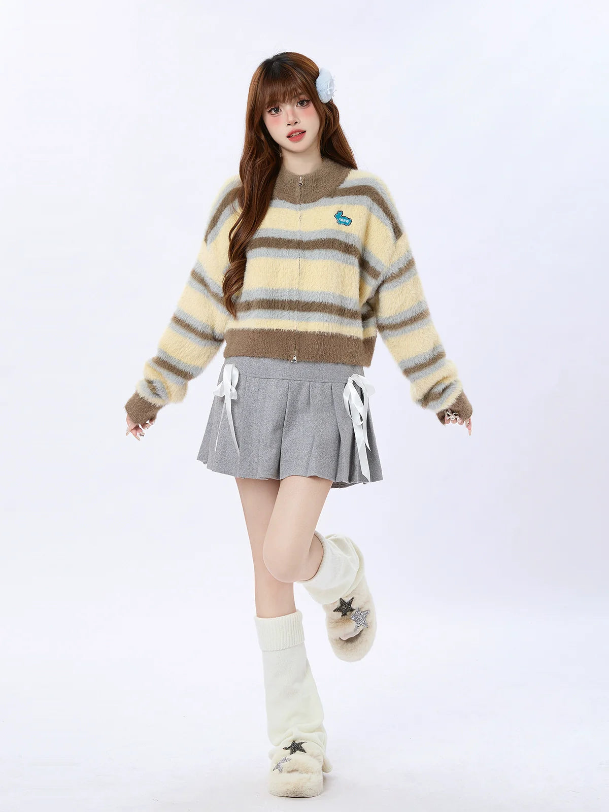 College-Band im Plisseerock-Stil