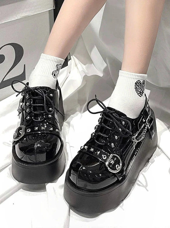 Punk Platform Shoes Studded Lolita