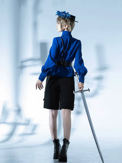 Pointed Brittish Shirt Collar Retro Dark Elegant