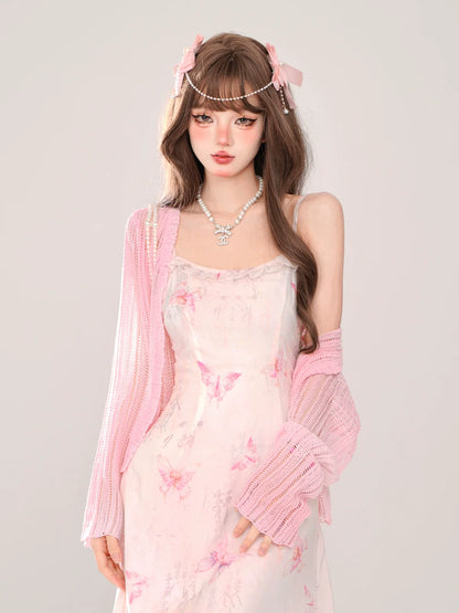 サマーラブ シアーレターニットカーディガン