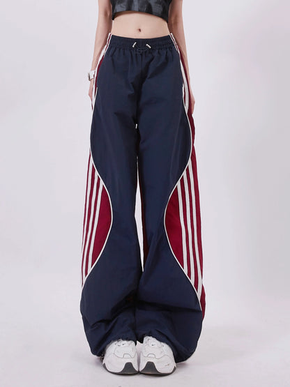 Wide Pants Design Side American Retro