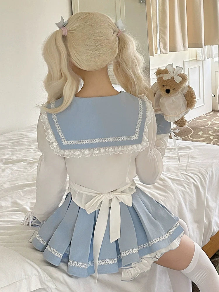 Sailor Sweet Skirt Blouse Ice Blue