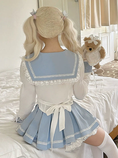 Sailor Sweet Skirt Blouse Ice Blue