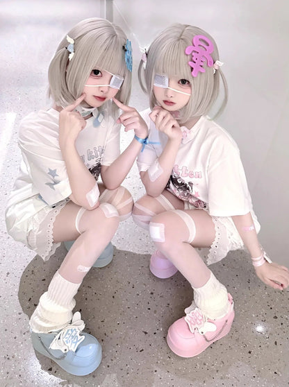 エンジェルトップス近所のイラスト双子の女の子