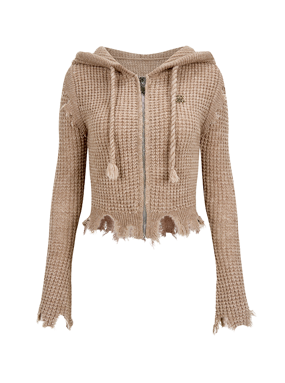 Kapuzenpullover mit Reißverschluss und Logo „One Point“