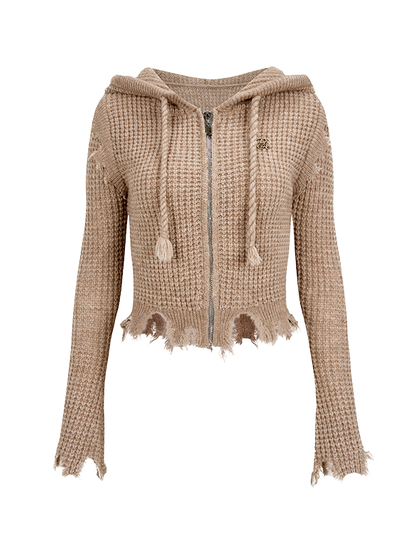 Kapuzenpullover mit Reißverschluss und Logo „One Point“