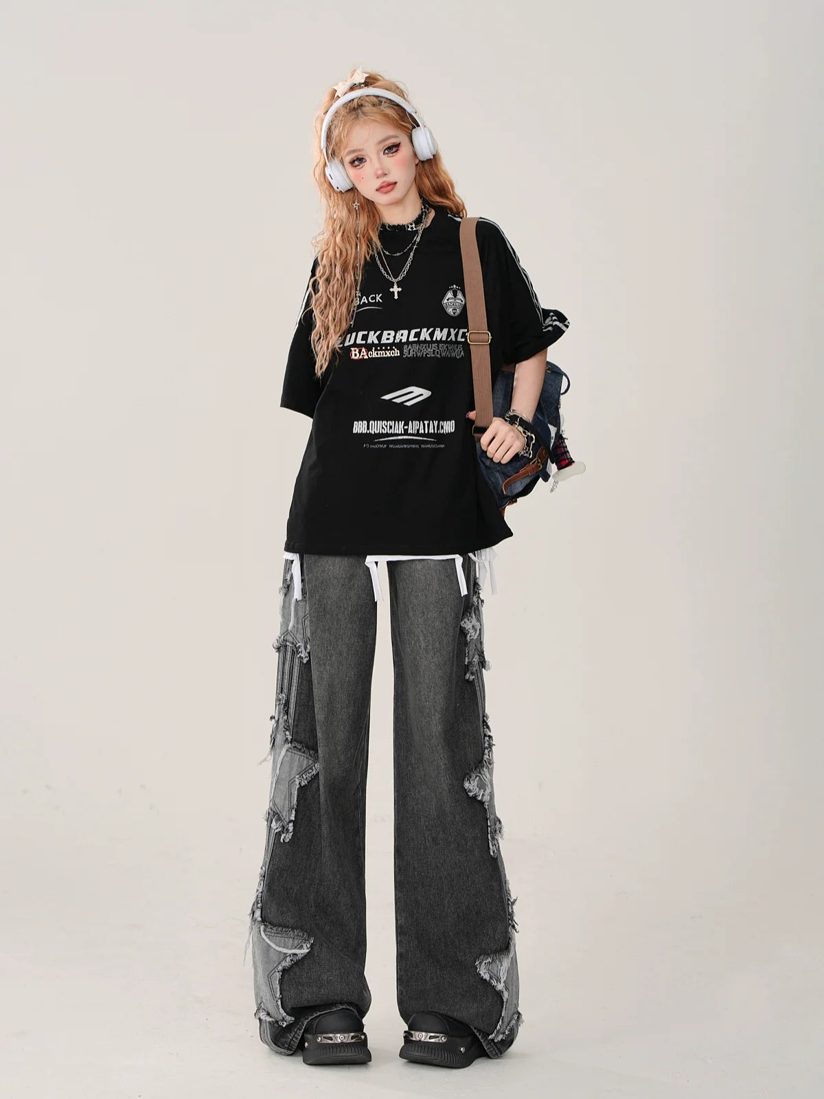 ブラックトップ クロス+ストリート チェーン アメリカン Tシャツ タンク ルーズ