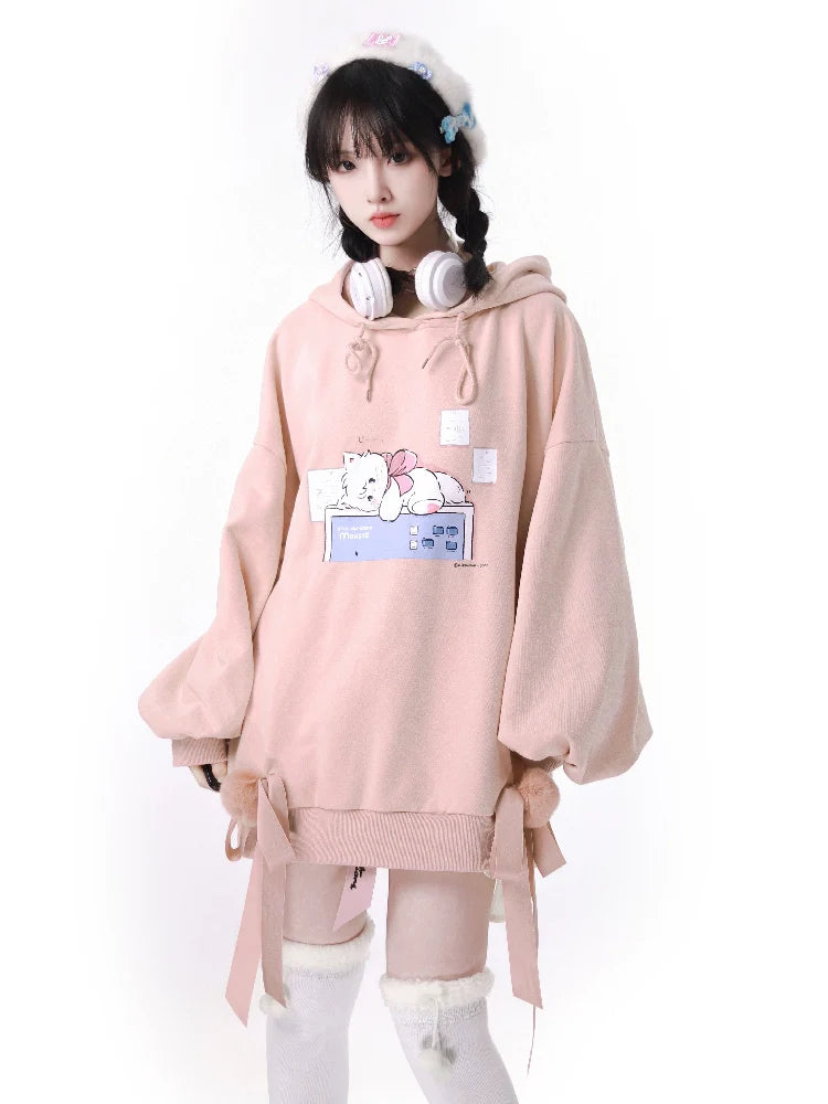 Plus Bell Bed Pink White Ball Ribbon Parker