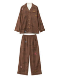 Illustration Brown Loose Pajamas