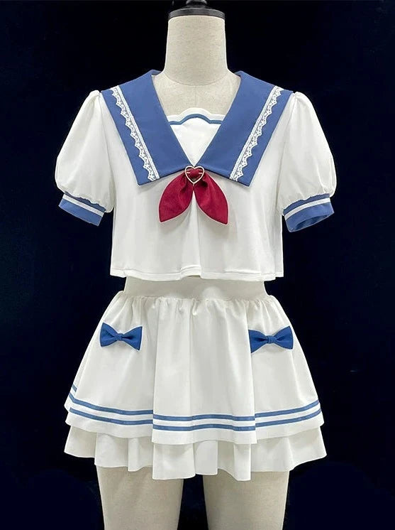 Sailor Girl Süßer Badeanzug College