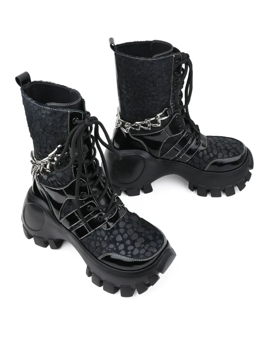 Subculture Chain Boots Motorcycle