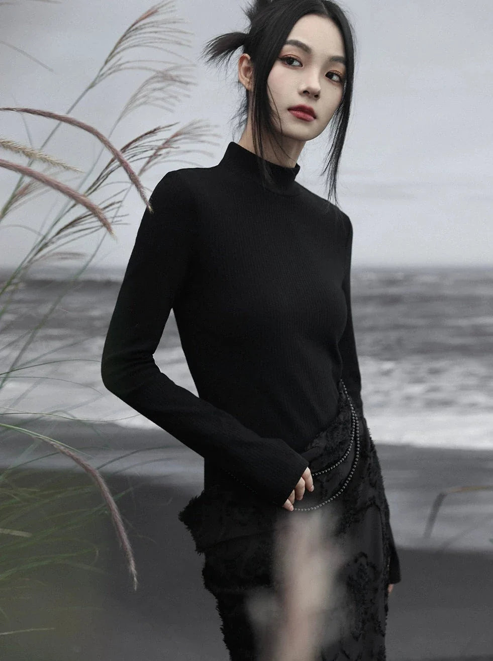 Dress Slit Splicing Retro Botmings Fit Inner Slim