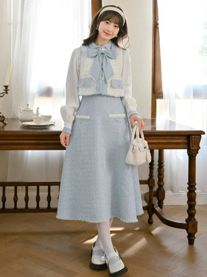 Bandrock Tweedweste Tweedduft Blaues Anzughemd