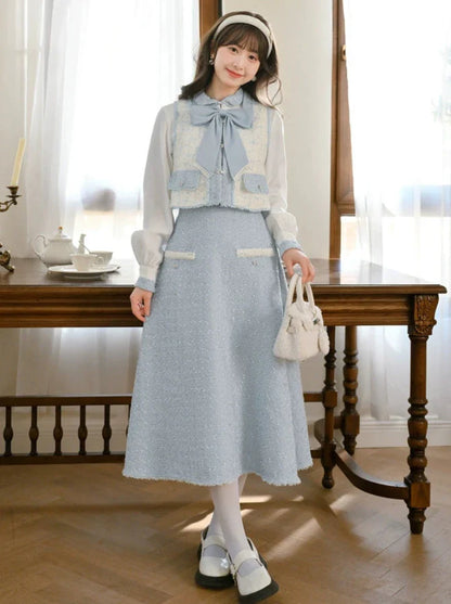 Bandrock Tweedweste Tweedduft Blaues Anzughemd