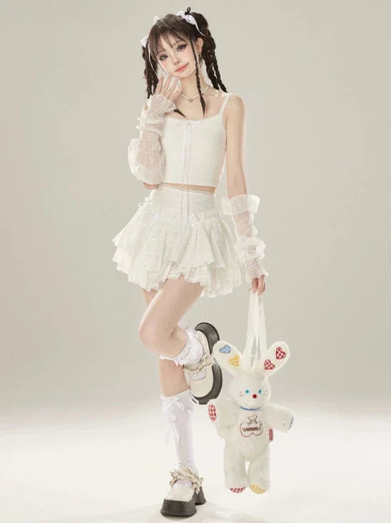 スカートレースホワイトケーキ