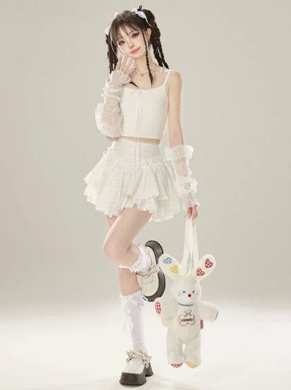 スカートレースホワイトケーキ