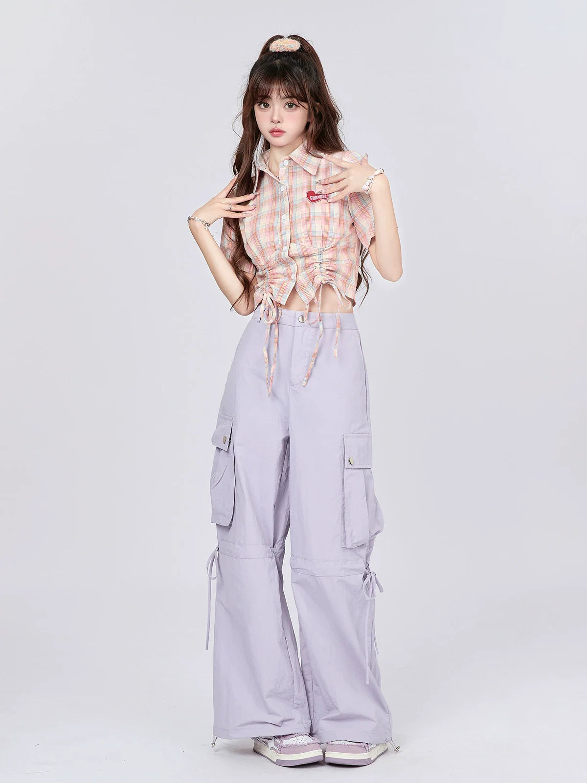 ドローストリングパンツ ストラップ ルーズカーゴ