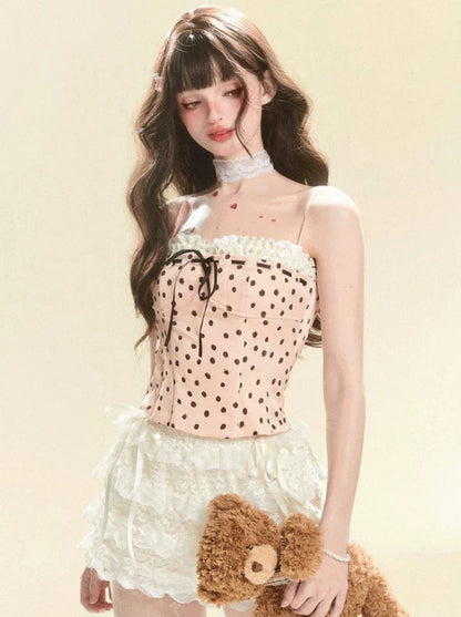 キャミソール スイートガーリードット