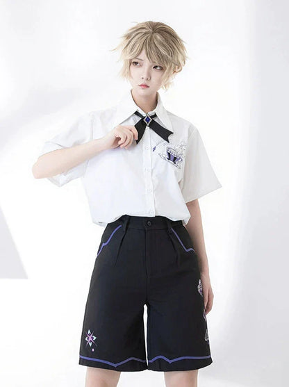 Shirt Basic Embroidery Duty Heavy Loose