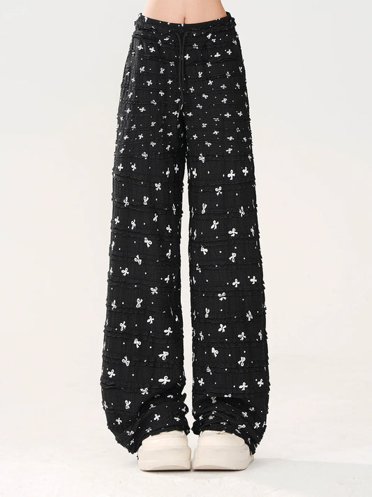 Loose Ribbon Cool Casual Pants