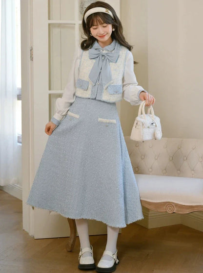 Bandrock Tweedweste Tweedduft Blaues Anzughemd