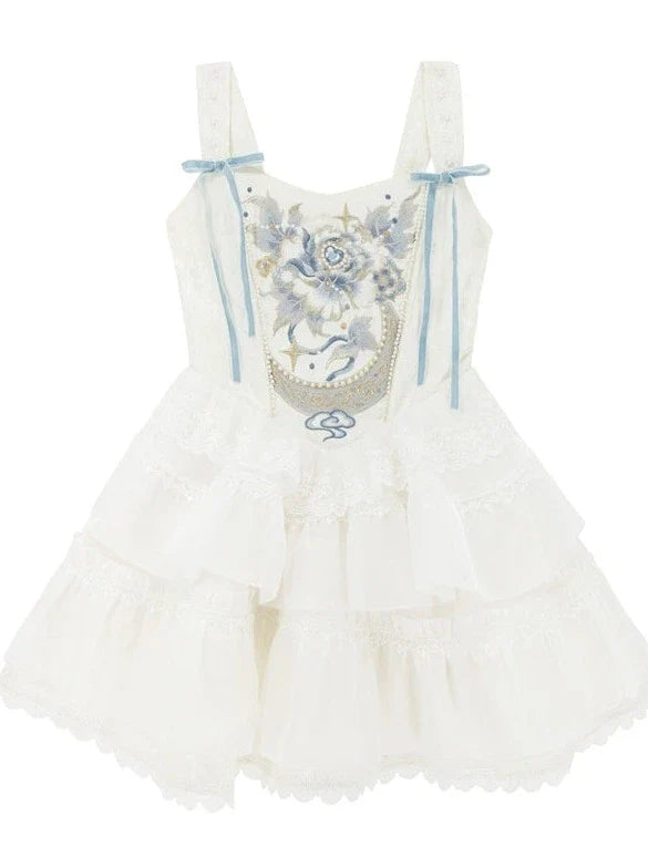 Suspender + Style Blue Sheer Dress Ballet Skirt Fishbone