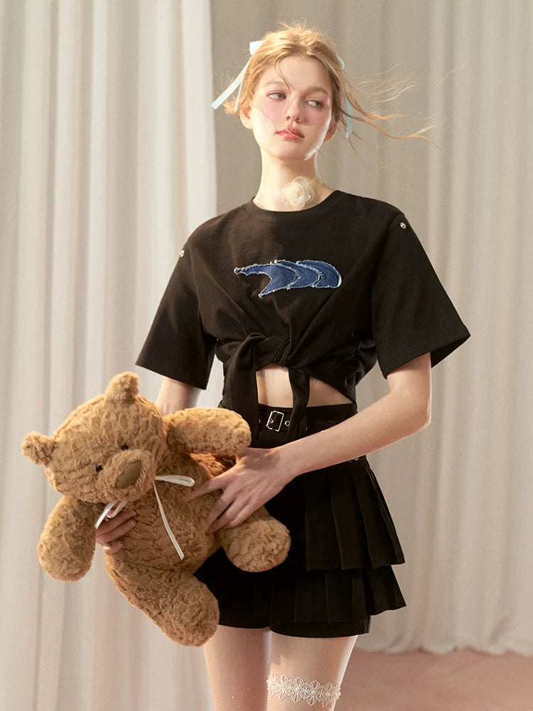 Patch American Denim Top Strap