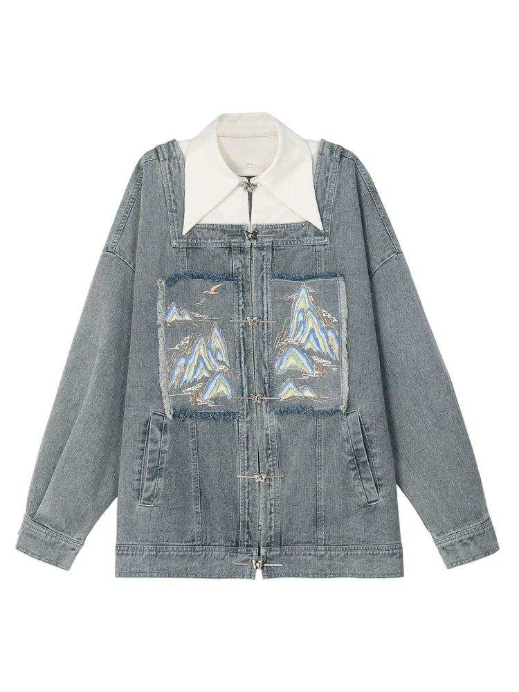 Jacke Jeansrock Polo Unisex Kurz