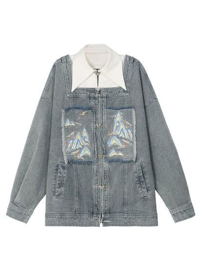 Jacke Jeansrock Polo Unisex Kurz