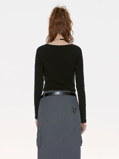 Mädchen American Hot Style Retro Tops Slim Style