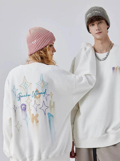 Sweatshirt mit Print und Stern-Logo, locker