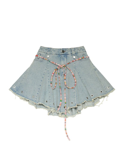 デニムウォッシュホットスウィートガールアメリカンスカート
