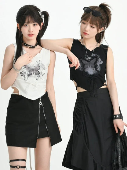 Girl Hot Millennial Style Top Sleeveless